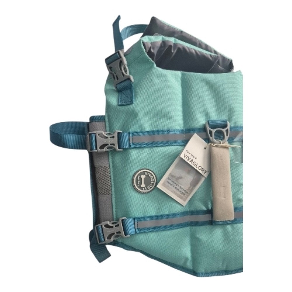 Teal Dog Life Jacket with Secure Adjustable Straps